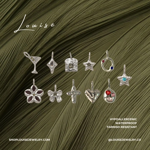 Image of Louise // Silver Gems Charms Collection - Stainless Steel w/ Cubic Zirconia (Anti Karat)
