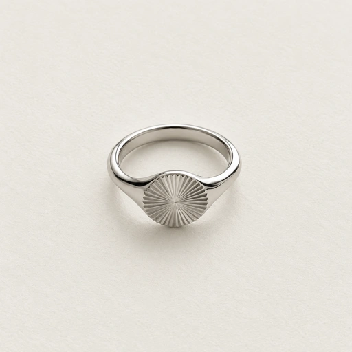 Louisë // Sol Signet Ring - Stainless Steel (Anti Karat)