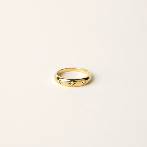 Louisë // Trinity Nova Ring - 18k Gold Plated Titanium Steel Cubic Zirconia (Anti Karat)