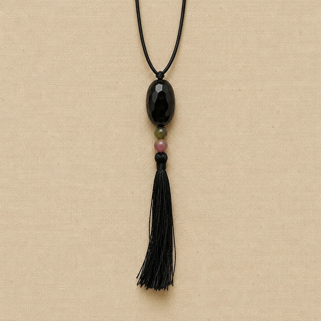 Louisë // Handcrafted Natural Stone Tassel Necklace
