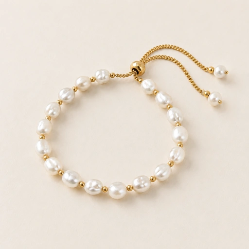 Louisë // New England Pearl Bracelet - 18k Gold Plated Stainless Steel (Anti Karat)