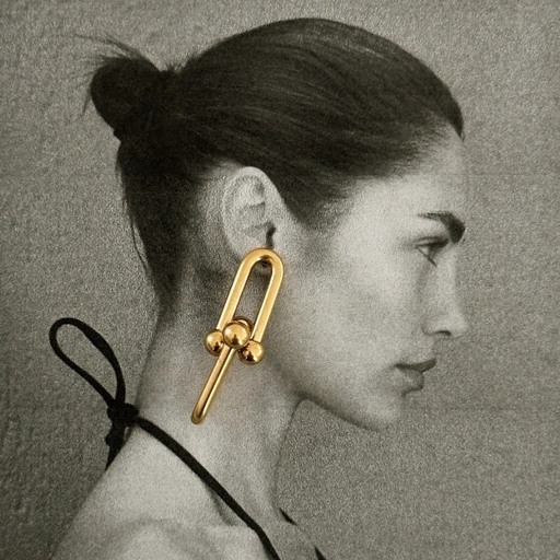 Image of Louisë // Gold Adeline Earrings - 18k Gold Plated Titanium Steel (Anti Karat)