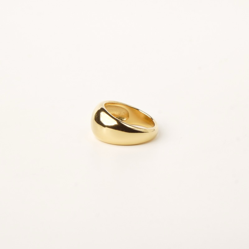Louisë // Gold Dome Ring - 18k Gold Plated Stainless Steel (Anti Karat)