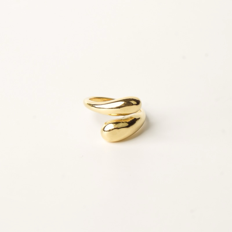 Louisë // Ambrazo Ring - 18k Gold Plated Stainless Steel (Anti Karat)