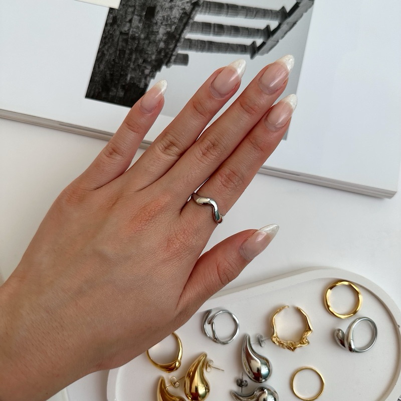 Louisë // Nami Adjustable Ring - Stainless Steel (Anti Karat)