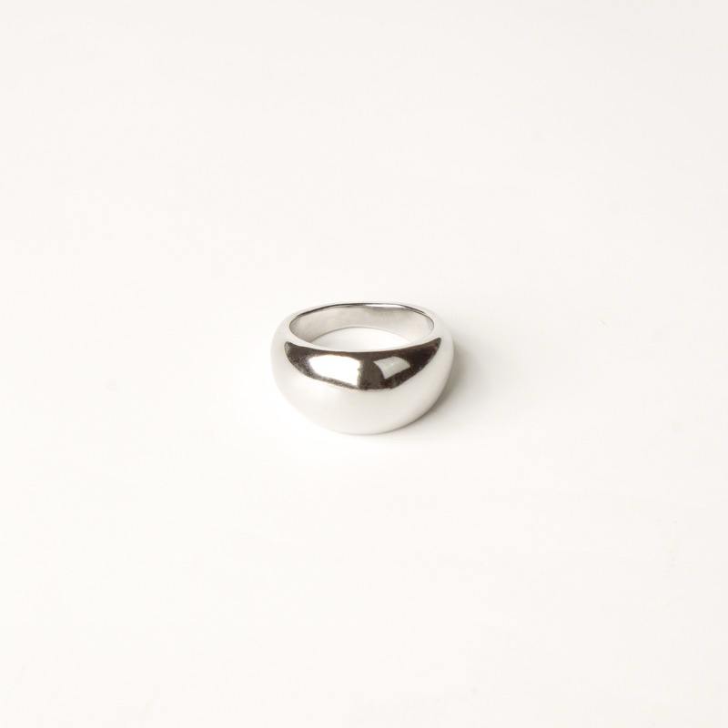 Louisë // Silver Dome Ring - Stainless Steel (Anti Karat)
