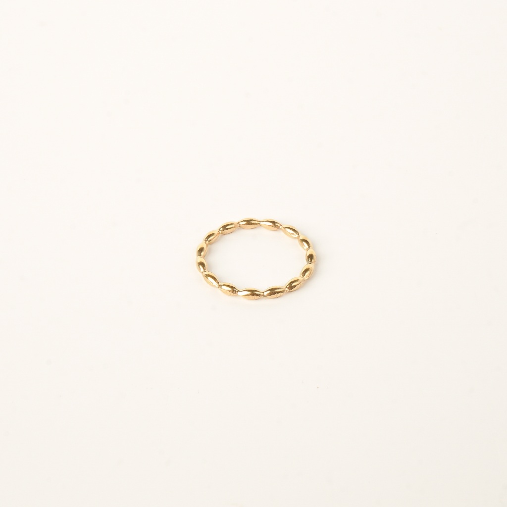 Louisë // Perlee Dainty Ring - 18k Gold Plated Stainless Steel (Anti Karat)