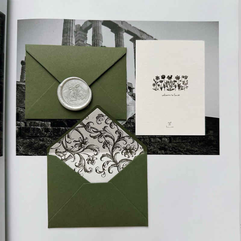 Louisë // Greeting Card Mini Envelope Set - Complete with Card, Envelope & Wax Seal
