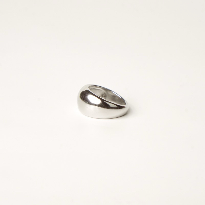 Louisë // Silver Dome Ring - Stainless Steel (Anti Karat)