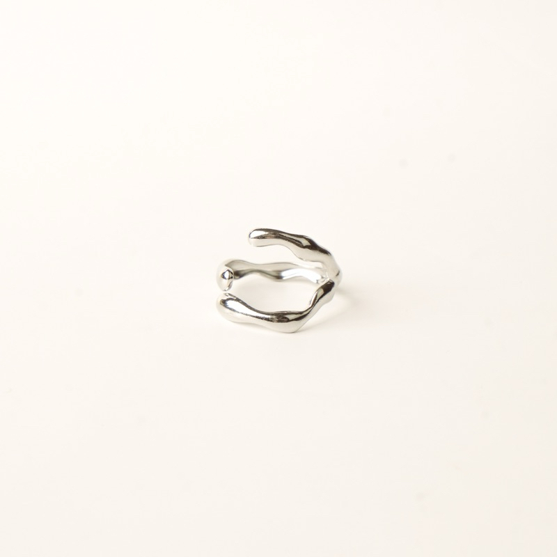 Louisë // Silver Mizu Maki Ring - Stainless Steel (Anti Karat)