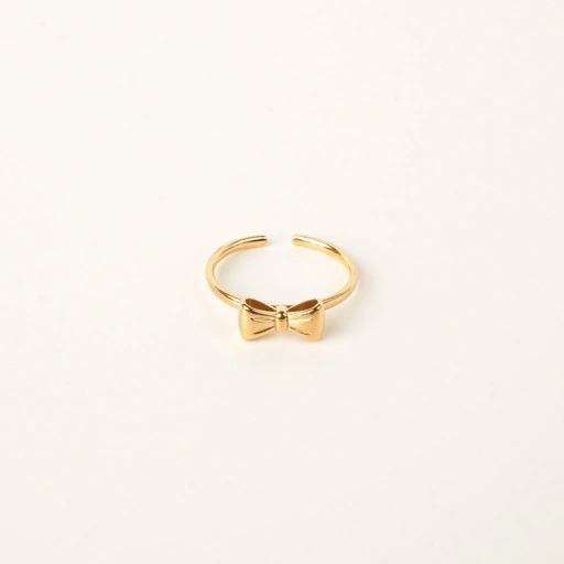 Image of Louisë // Gold Coquette Bow Ring - 18k Gold Plated Stainless Steel (Anti Karat)