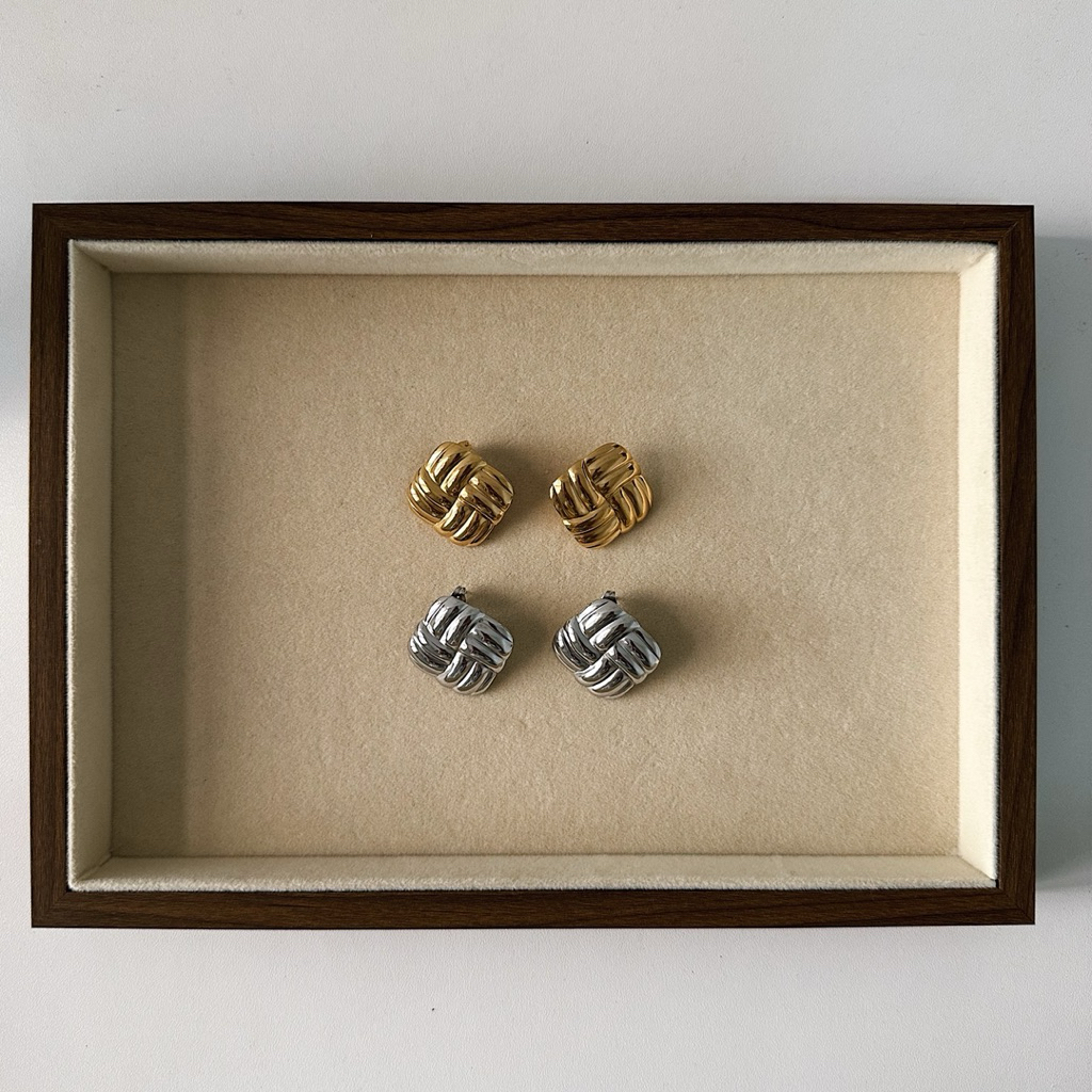 Louisë // Copley Square Statement Earrings - 18k Gold Plated Stainless Steel (Anti Karat)