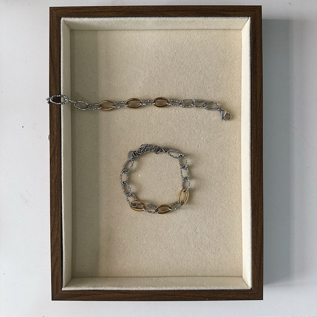 Louisë // Charms Base Chain Bracelet - 18k Gold Plated Stainless Steel (Anti Karat)