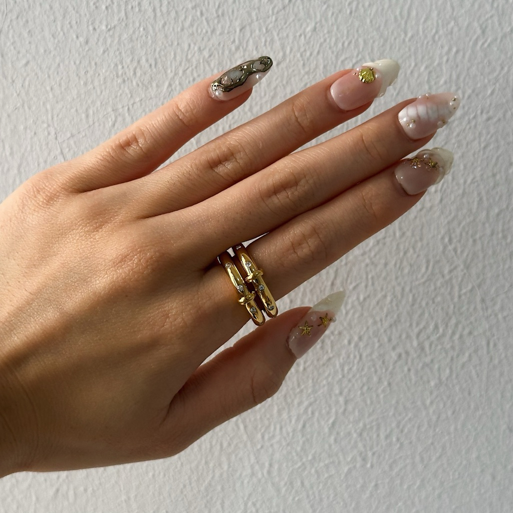 Louisë // Boston Ring - 18k Gold Plated Stainless Steel (Anti Karat)