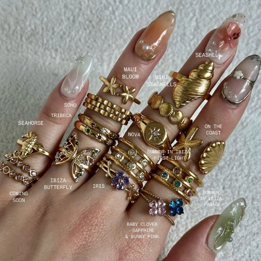 Image of Louisë // Limited Edition Rings - 18k Gold Plated Stainless Steel (Anti Karat)