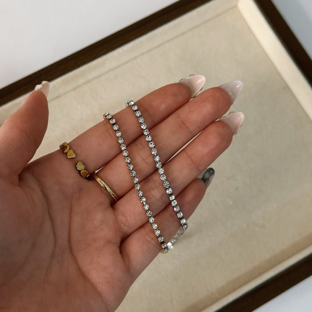 Louisë // Daily Tennis Bracelet - 18k Gold Plated Stainless Steel w/ Cubic Zirconia (Anti Karat)