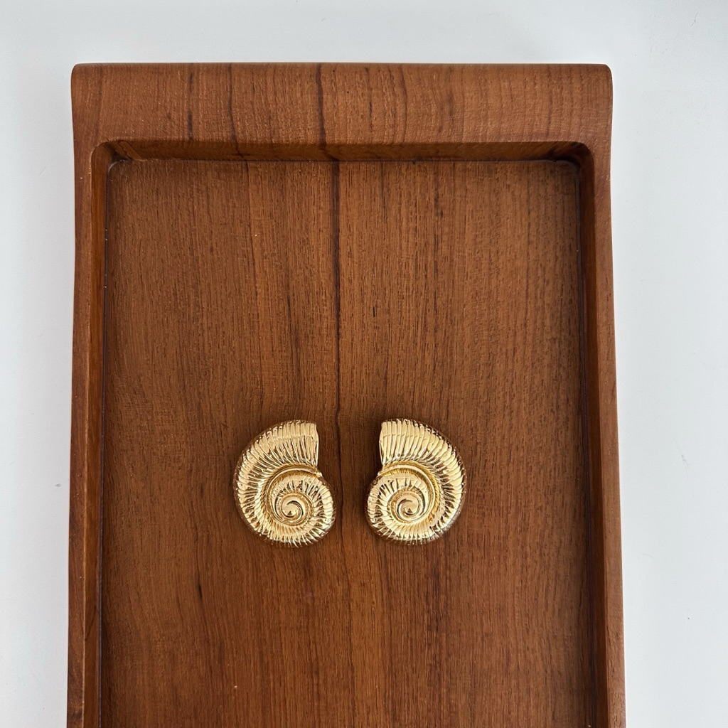 Louisë // Evenings in Amalfi Statement Seashell Earrings - 18k Gold Plated Stainless Steel (Anti Karat)