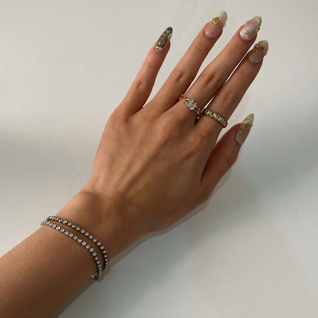Louisë // Daily Tennis Bracelet - 18k Gold Plated Stainless Steel w/ Cubic Zirconia (Anti Karat)