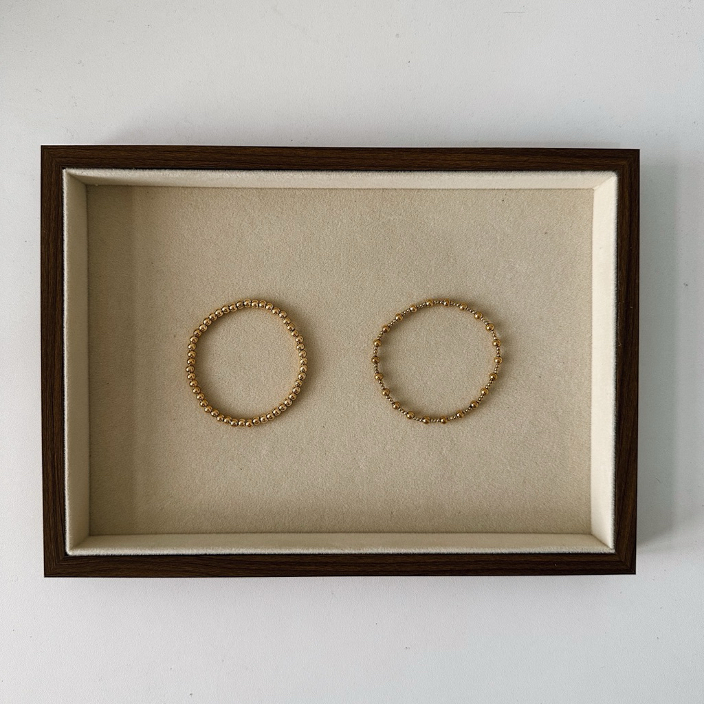 Louise // Back Bay Beads Bracelet - 18k Gold Plated Stainless Steel (Anti Karat)