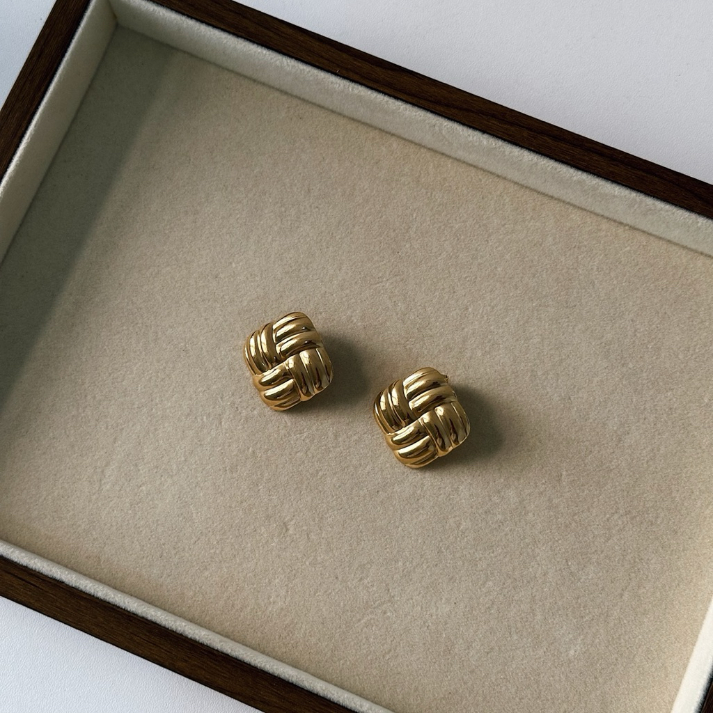 Louisë // Copley Square Statement Earrings - 18k Gold Plated Stainless Steel (Anti Karat)