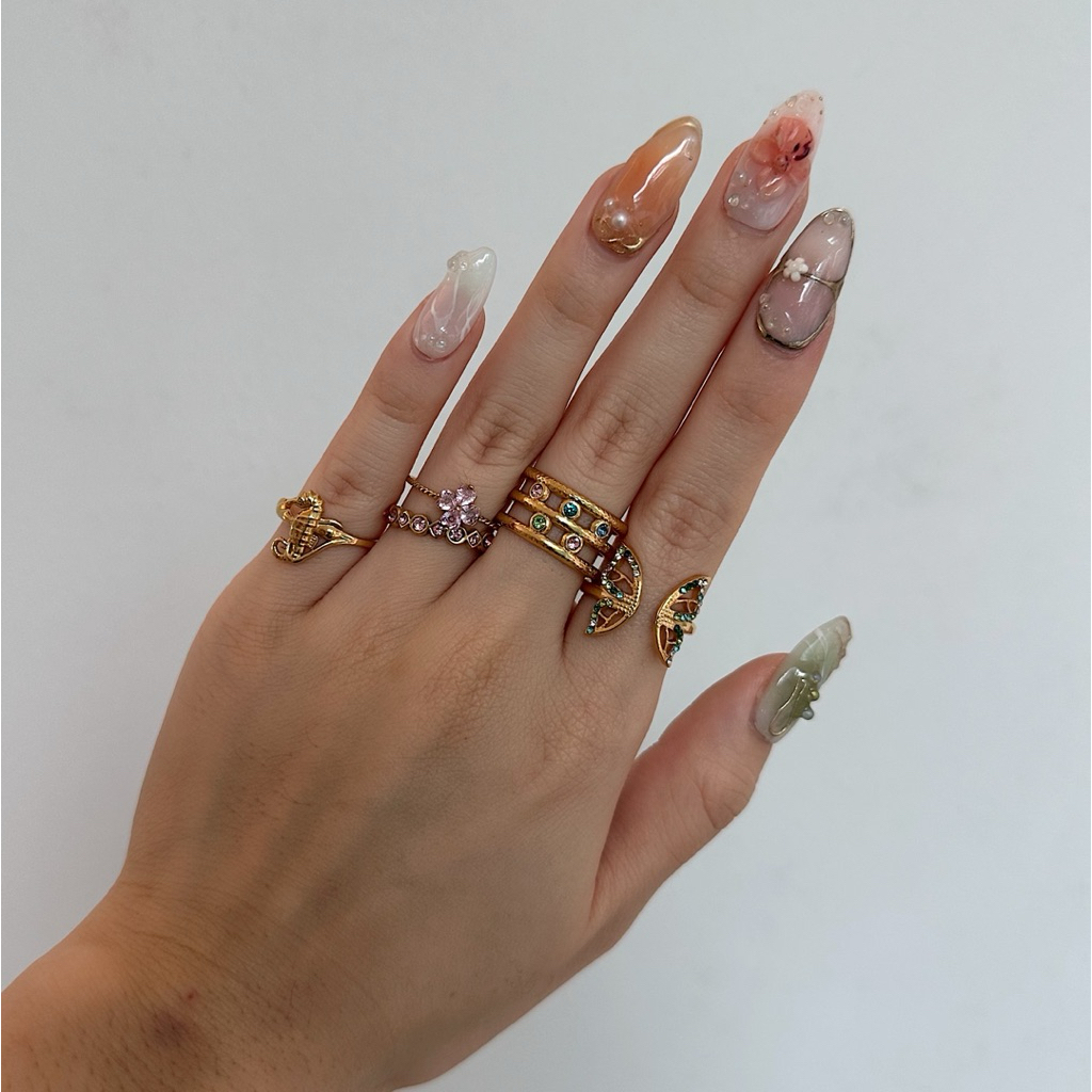 Louisë // Summer in Ibiza Ring - 18k Gold Plated Stainless Steel w/ Cubic Zirconia (Anti Karat)