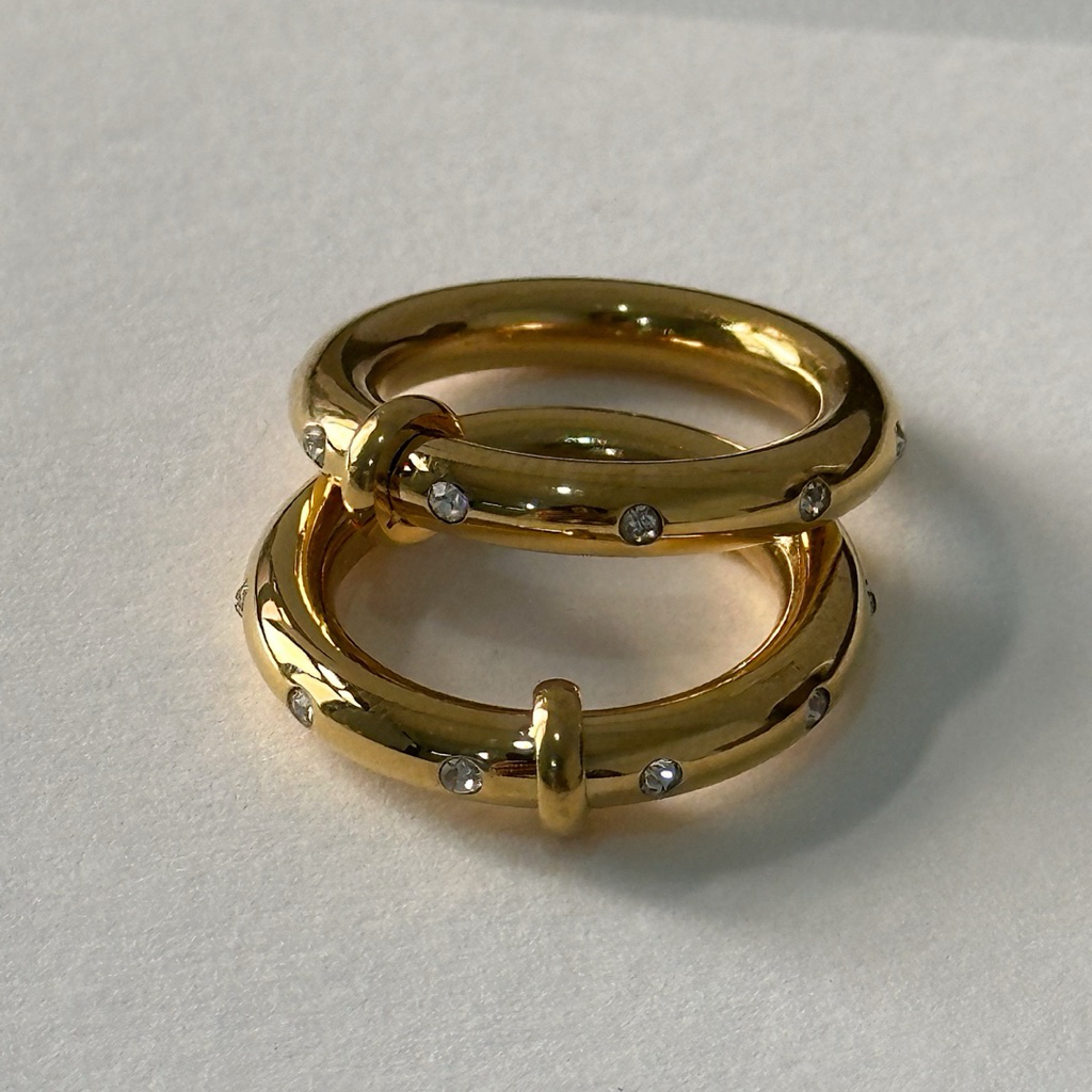 Louisë // Boston Ring - 18k Gold Plated Stainless Steel (Anti Karat)