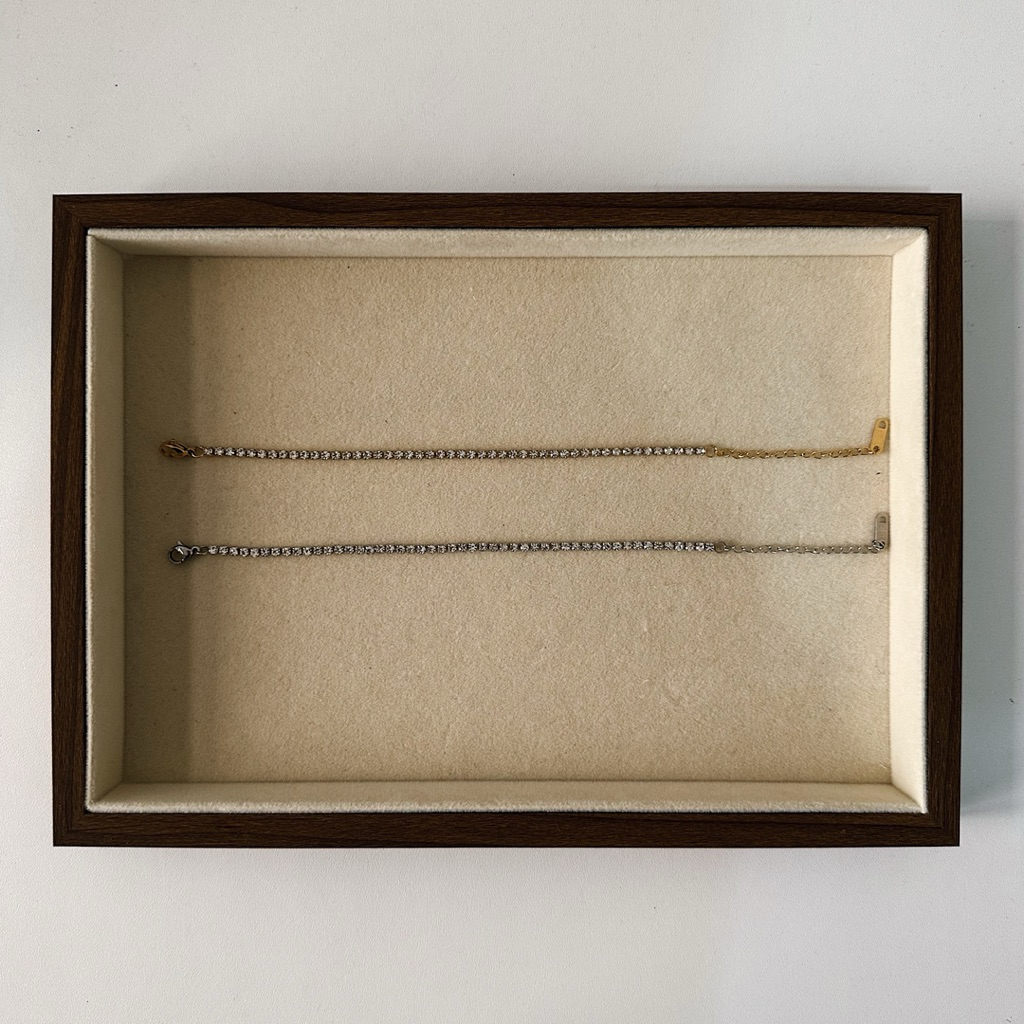 Louisë // Daily Tennis Bracelet - 18k Gold Plated Stainless Steel w/ Cubic Zirconia (Anti Karat)