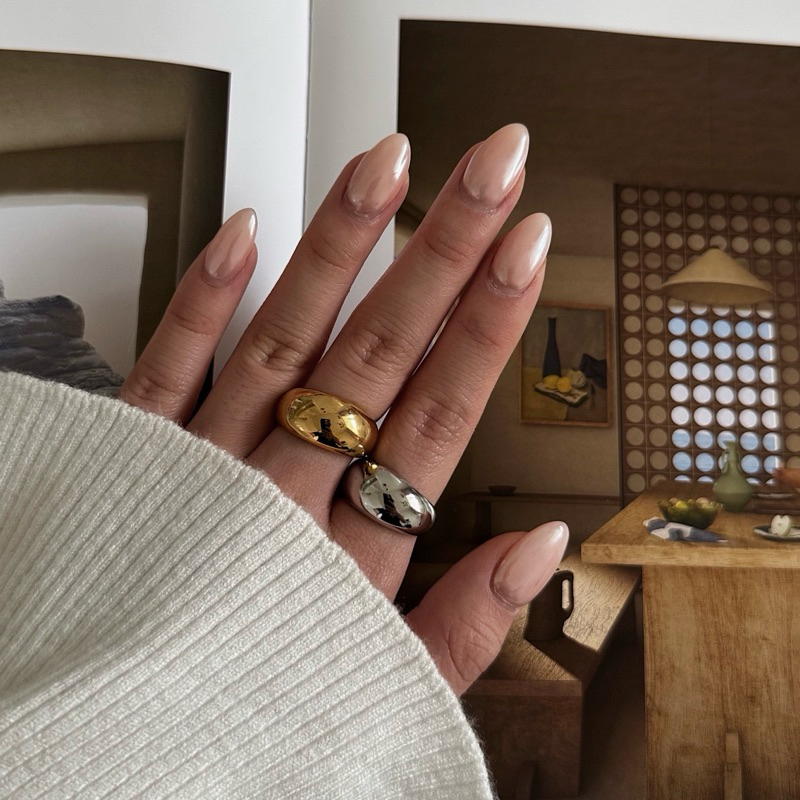 Louisë // Gold Dome Ring - 18k Gold Plated Stainless Steel (Anti Karat)