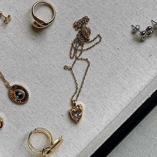 Image of Louisë // Inner Light Heart Necklace - 18k Gold Plated Titanium Steel w/ Cubic Zirconia (Anti Karat)