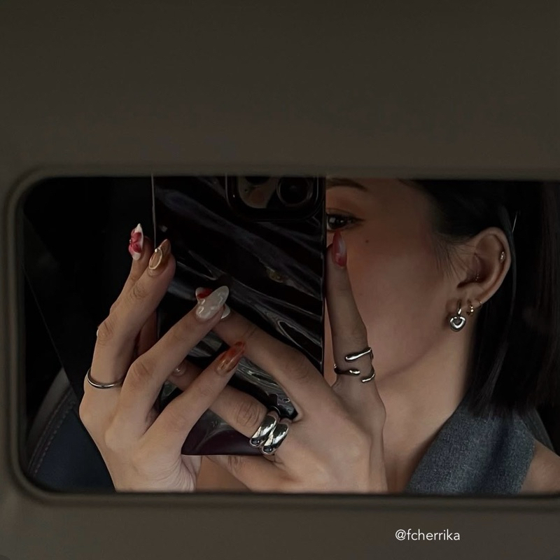 Louisë // Silver Mizu Maki Ring - Stainless Steel (Anti Karat)