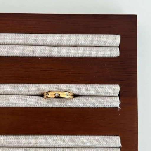 Image of Louisë // Trinity Nova Ring - 18k Gold Plated Titanium Steel Cubic Zirconia (Anti Karat)