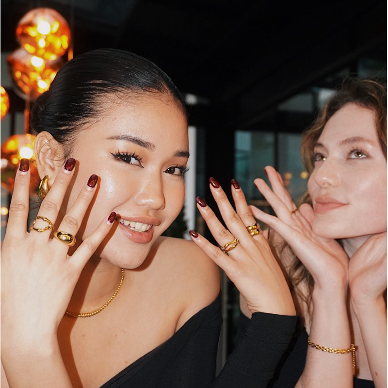Louisë // Gold Dome Ring - 18k Gold Plated Stainless Steel (Anti Karat)