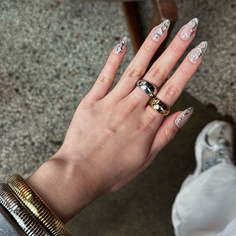 Louisë // Silver Dome Ring - Stainless Steel (Anti Karat)