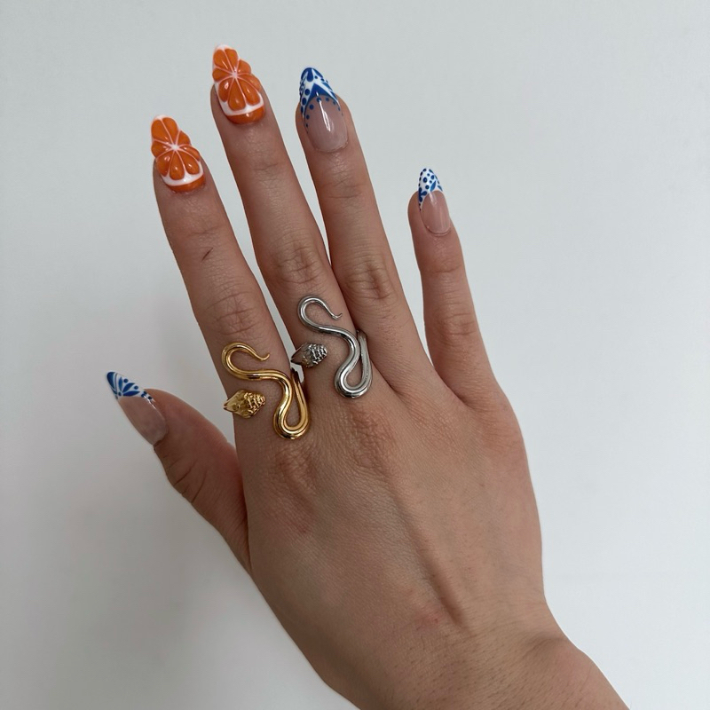 Louisë // Viper Adjustable Statement Ring - 18k Gold Plated Stainless Steel (Anti Karat)