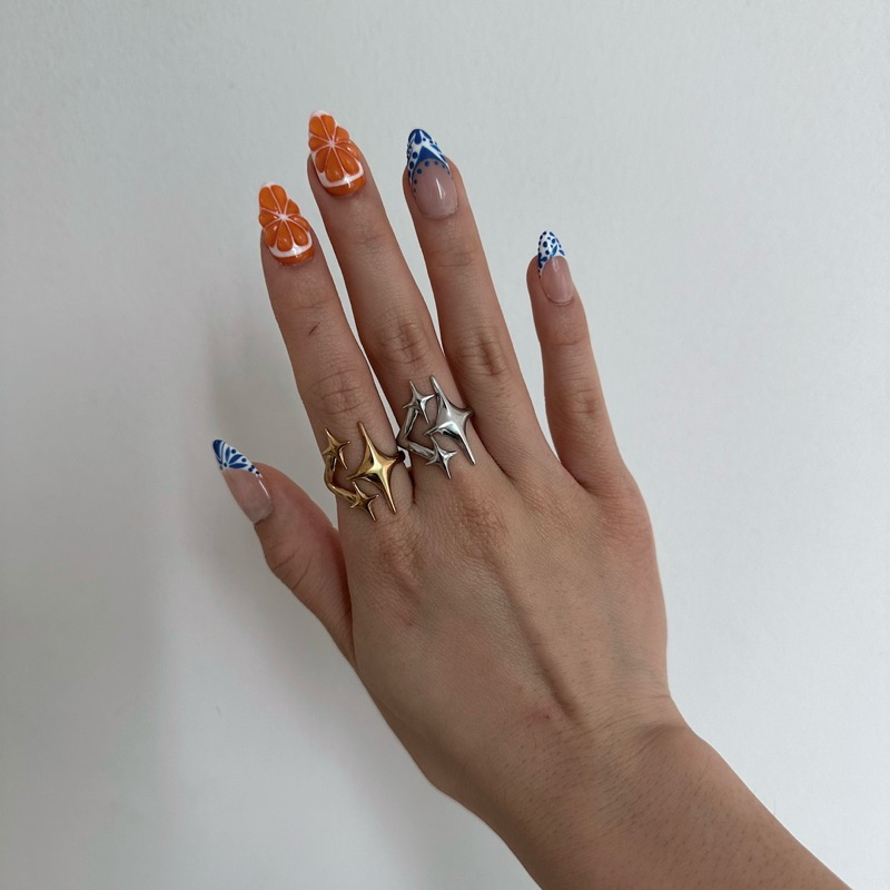 Louisë // Apollo Star Adjustable Statement Ring - 18k Gold Plated Stainless Steel (Anti Karat)