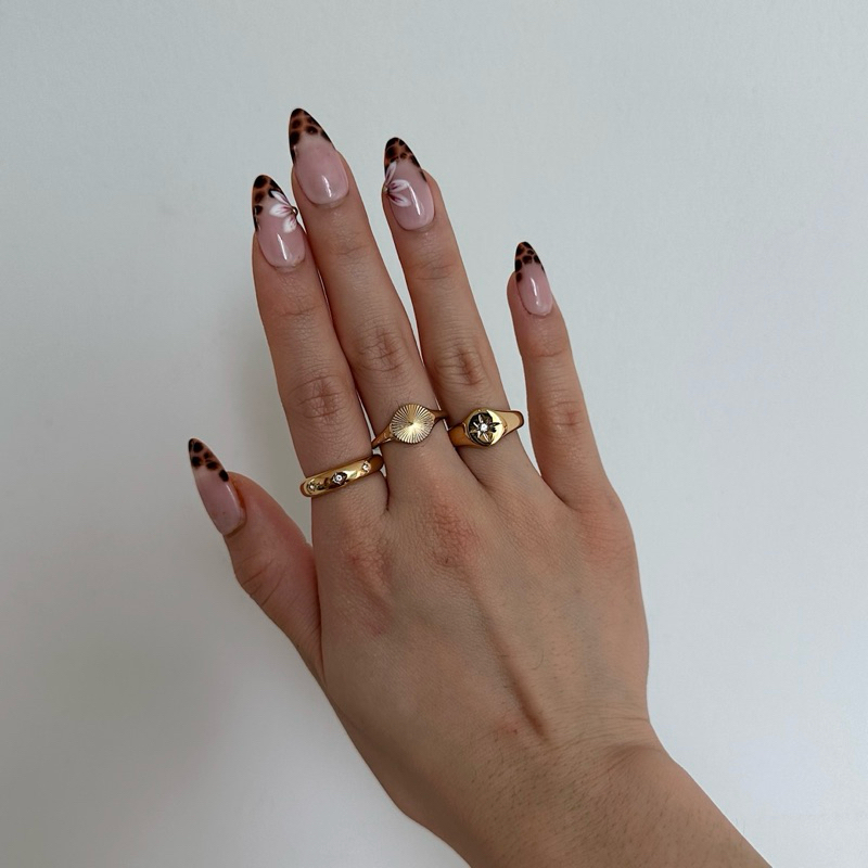 Louisë // Trinity Nova Ring - 18k Gold Plated Titanium Steel Cubic Zirconia (Anti Karat)