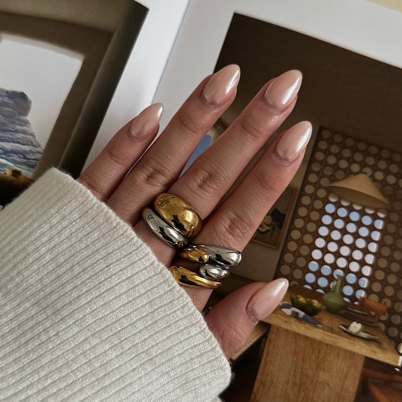 Louisë // Gold Dome Ring - 18k Gold Plated Stainless Steel (Anti Karat)