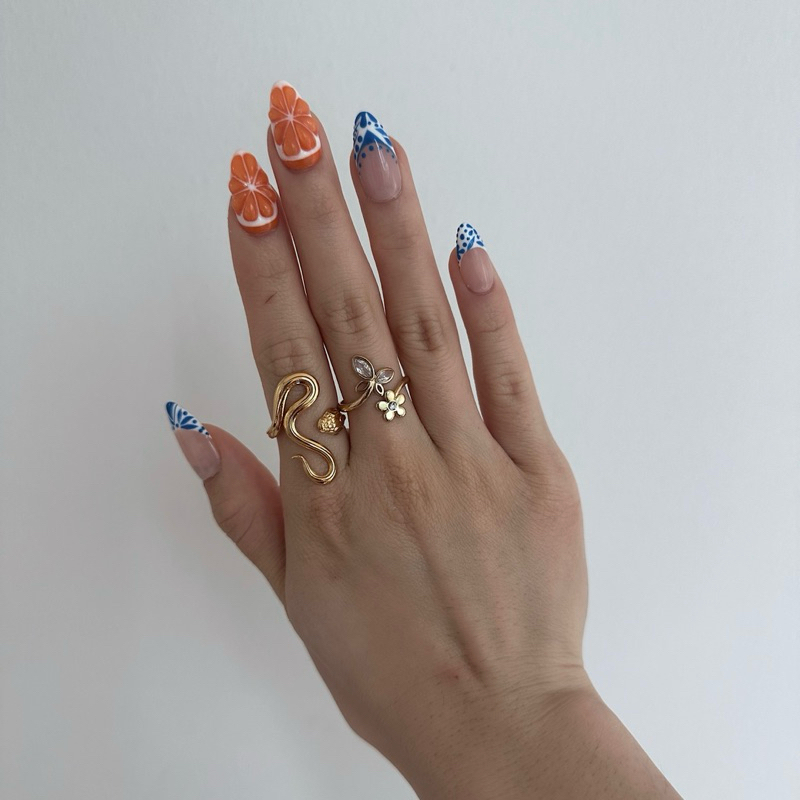 Louisë // Viper Adjustable Statement Ring - 18k Gold Plated Stainless Steel (Anti Karat)
