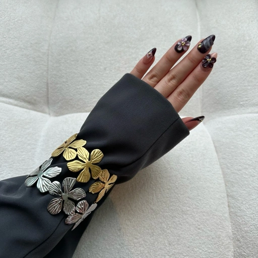 Image of Louisë // Hibiscus Cuff - 18k Gold Plated Stainless Steel (Anti Karat)