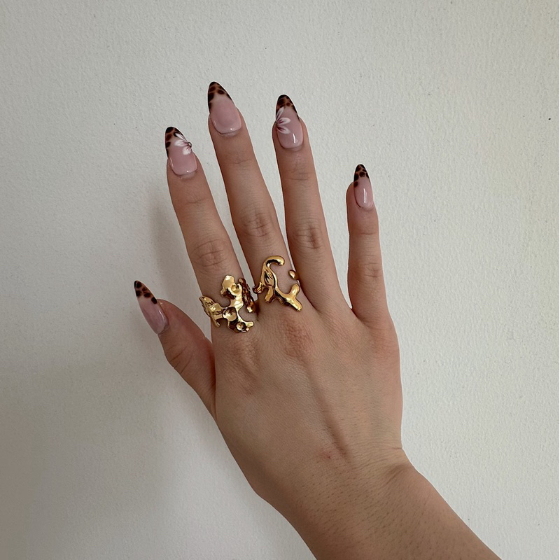 Louisë // Limited Edition - En Sui Adjustable Ring - 18k Gold Plated Stainless Steel (Anti Karat)