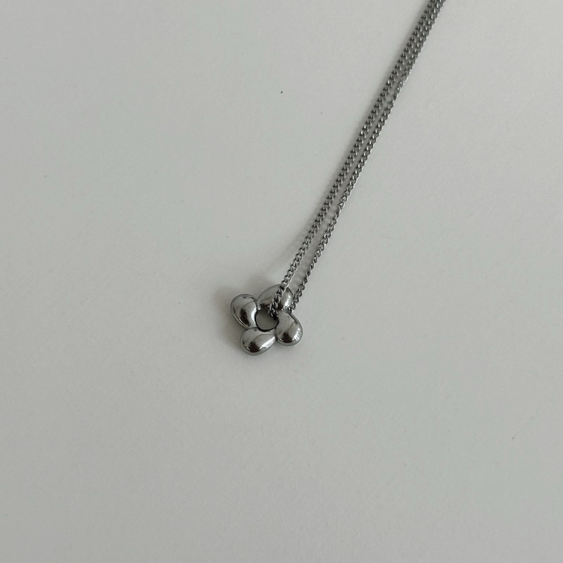 Louisë // Silver Orbit Pendant Necklace - Stainless Steel (Anti Karat)