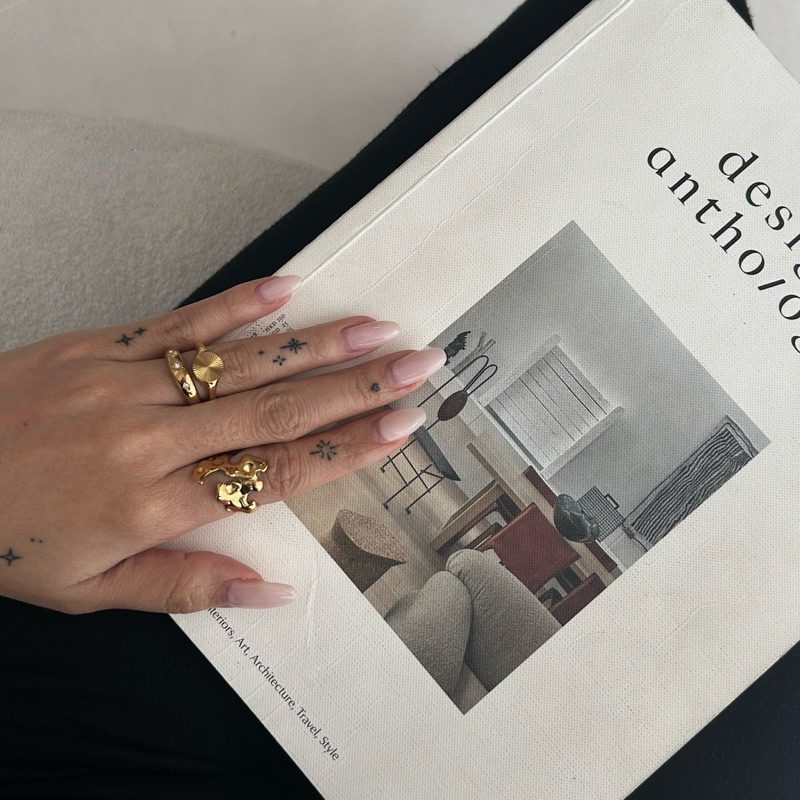 Louisë // Trinity Nova Ring - 18k Gold Plated Titanium Steel Cubic Zirconia (Anti Karat)
