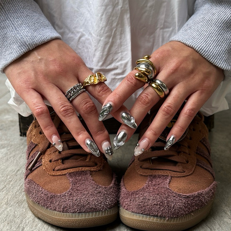 Louisë // Silver Cuban Link Ring - Stainless Steel (Anti-karat)