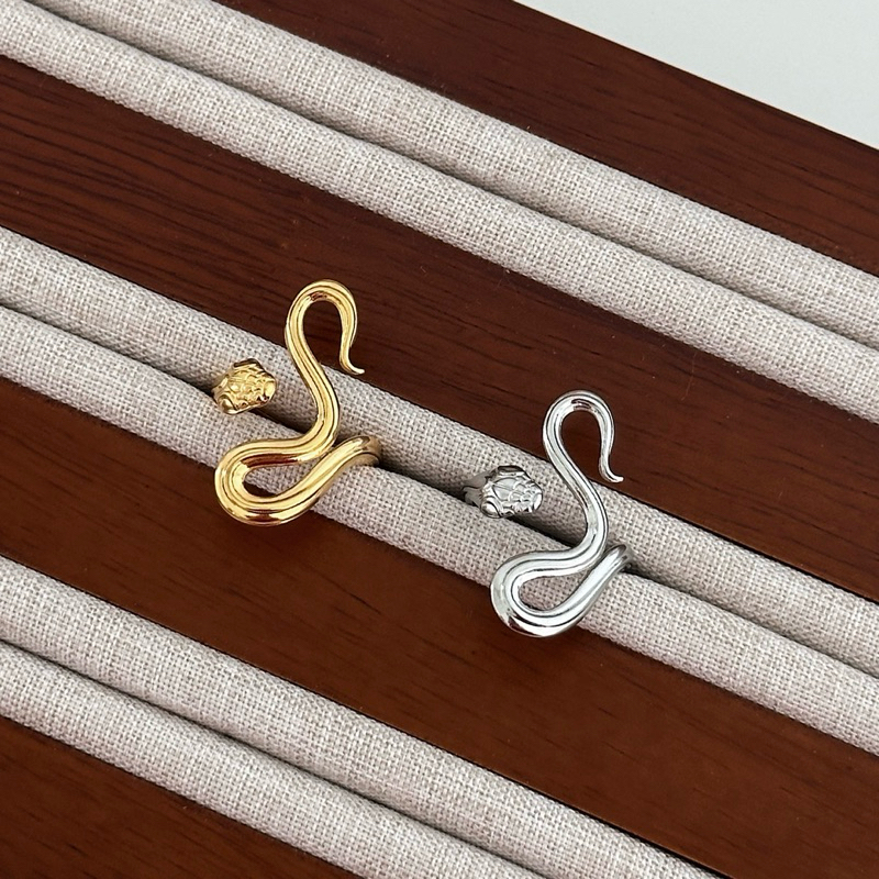 Louisë // Viper Adjustable Statement Ring - 18k Gold Plated Stainless Steel (Anti Karat)