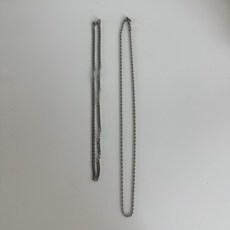 Louisë // Silver Cuban Link Chain Necklace - Stainless Steel (Anti Karat)