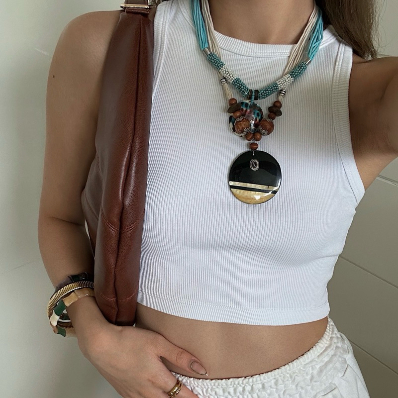 Louisë // Thrifted Statement Necklaces - Beads, Shells, Wood