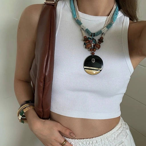 Louisë // Thrifted Statement Necklaces - Beads, Shells, Wood
