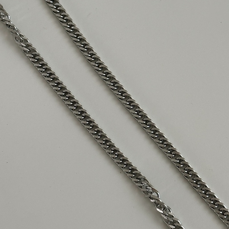 Louisë // Silver Cuban Link Chain Necklace - Stainless Steel (Anti Karat)