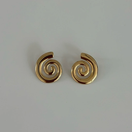 Image of Louisë // Limited Edition - Gold Spiral Earrings - 18k Gold Plated Stainless Steel (Anti Karat)