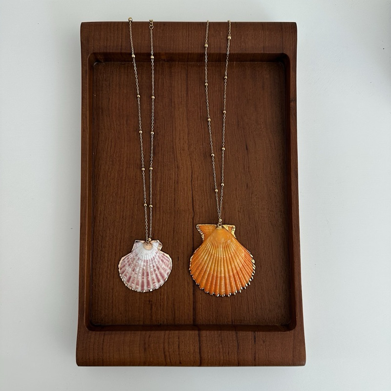 Louisë // Gelato by the Sea Seashell Necklace - 18k Gold Plated Stainless Steel w/ Real Seashells